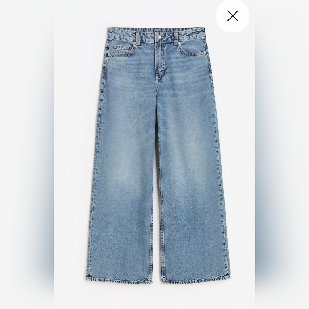 H&M DIVIDED Wide Regular Denim Jeans. Size 8.
